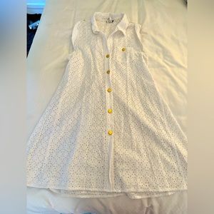 Sperry white eyelet cover-up